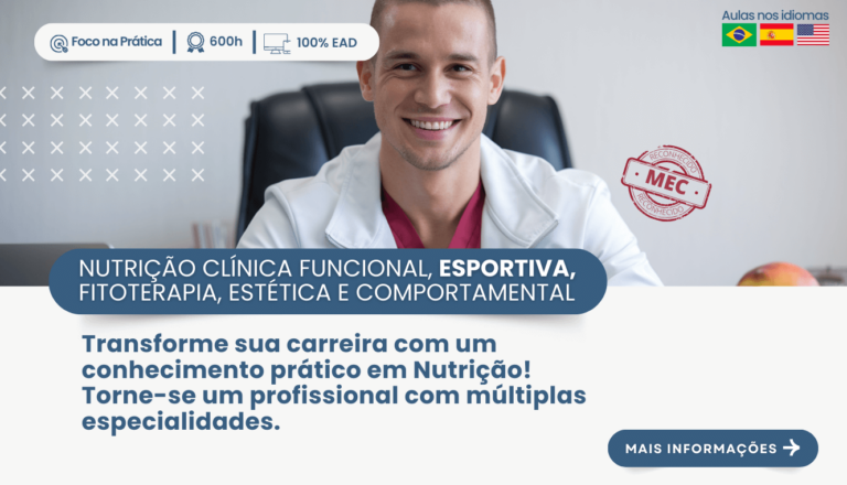 PÓS-GRADUAÇÃO EM CLÍNICA FUNCIONAL, ESPORTIVA, FITOTERAPIA, ESTÉTICA E COMPORTAMENTAL